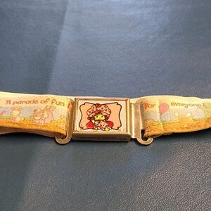 Vintage Strawberry Shortcake Child's Elastic Belt w/ Magnetic Clasp Cottagecore